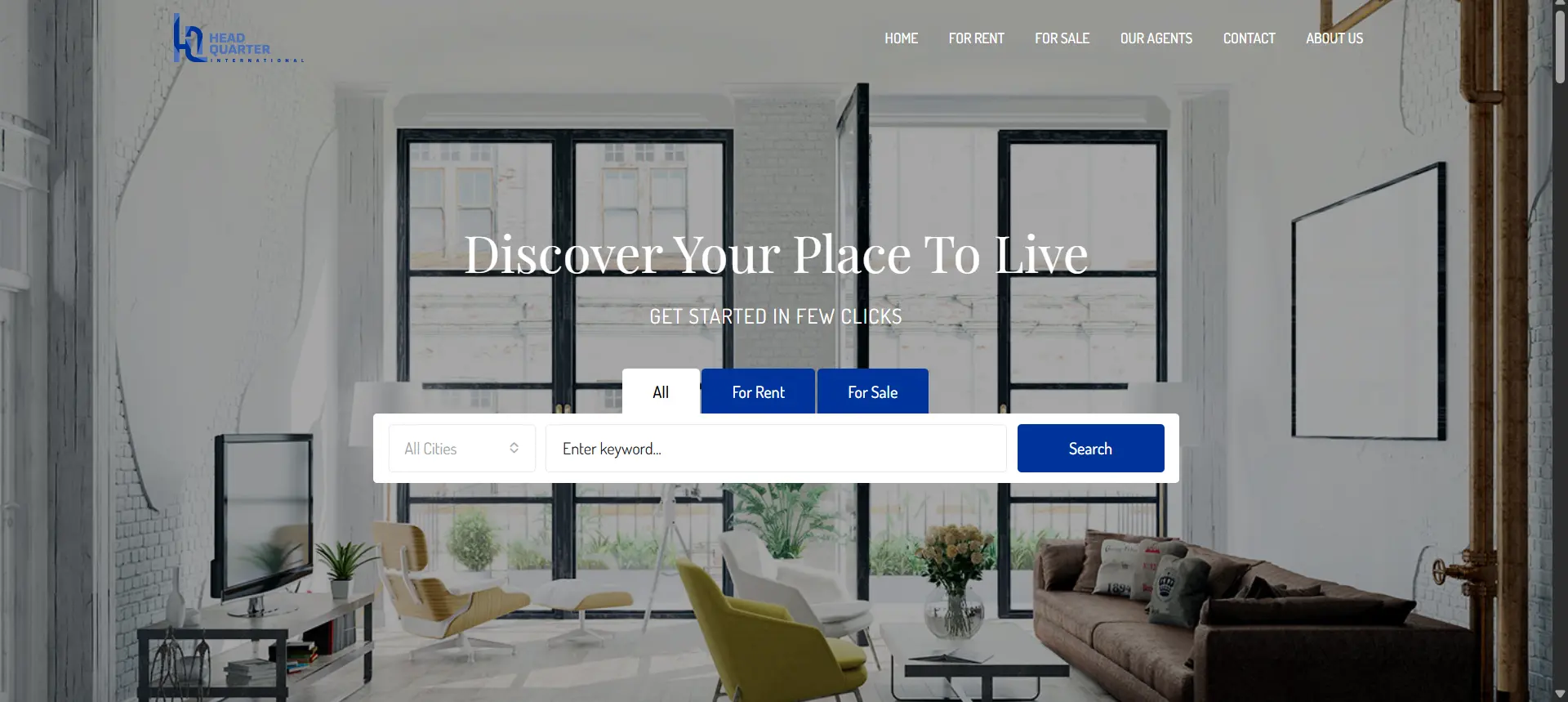 Headquarter Iraq Real Estate - Project showcase featuring Web Development, Real Estate