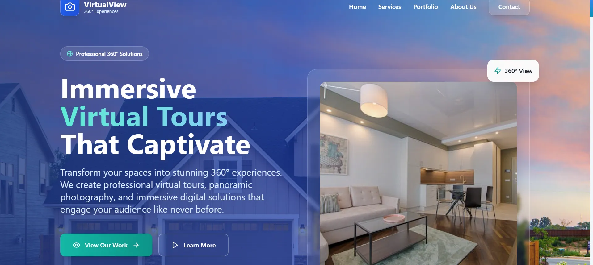 VirtualView - Project showcase featuring Web Development, Virtual Reality