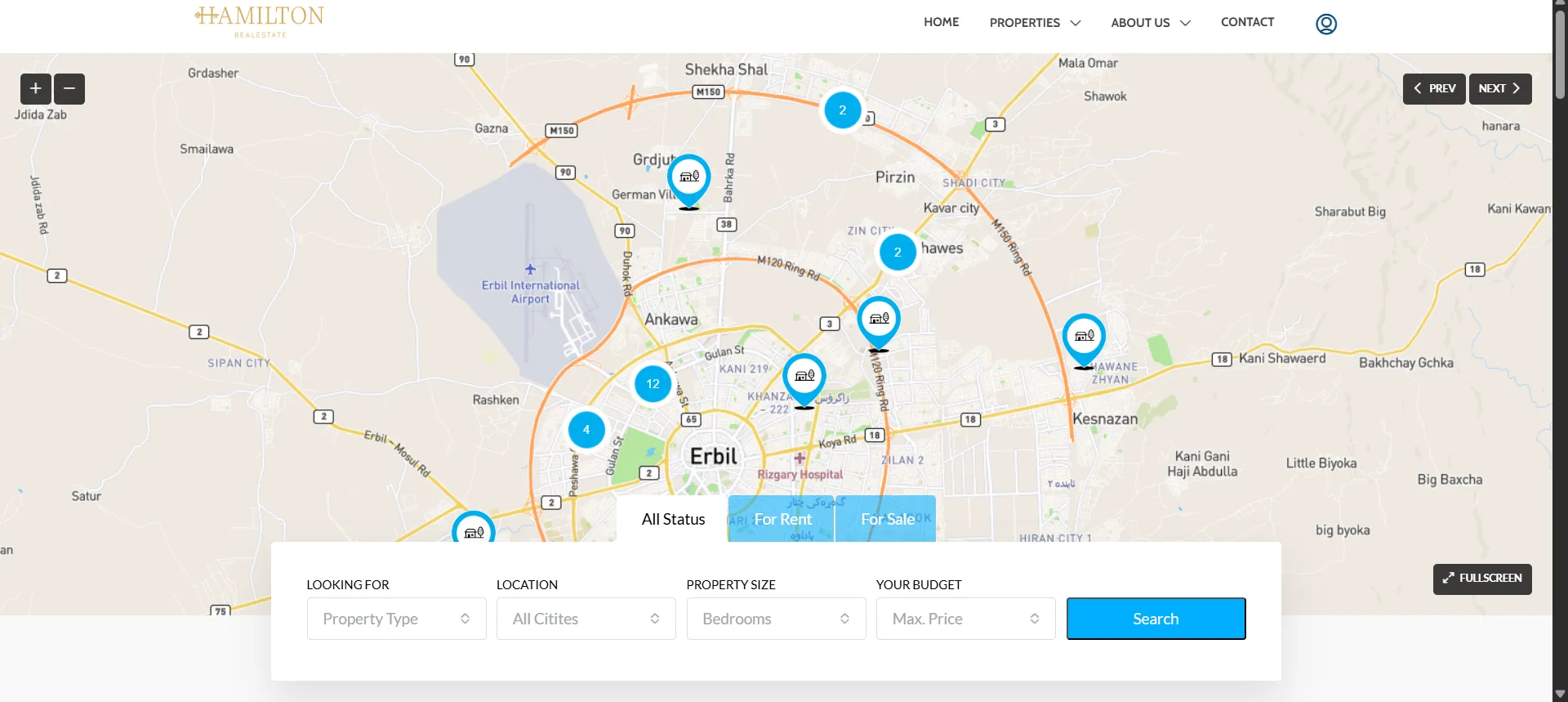 Hamilton Iraq Real Estate - Project showcase featuring Web Development, Real Estate